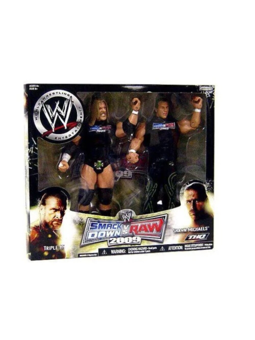 WWE SmackDown vs Raw 2009 2-Pack HBK Triple H DX NIB Action Figure